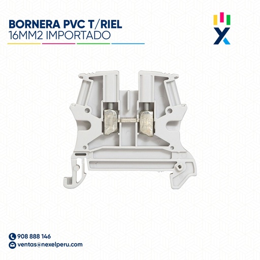 [F142567] BORNERA PVC T/RIEL 16MM2 IMPORTADO
