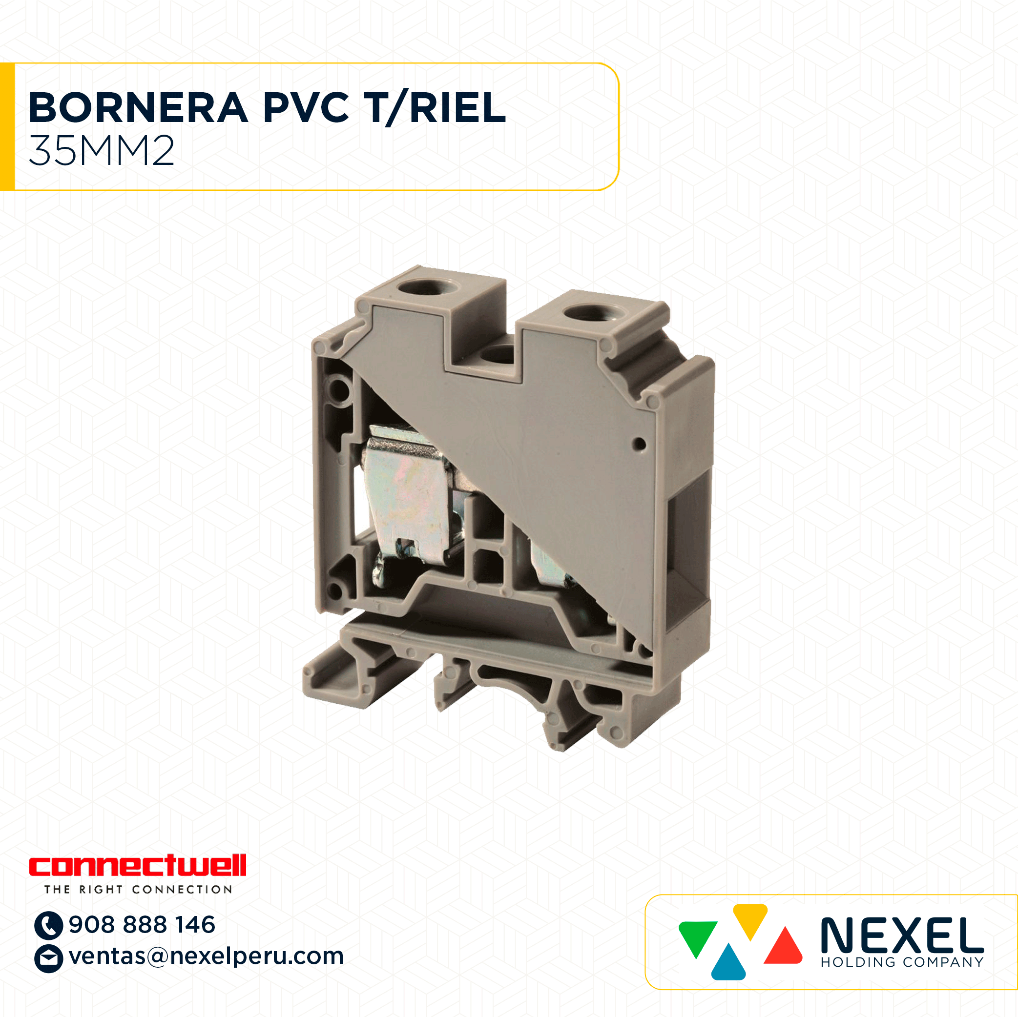 [F142451] BORNERA PVC T/RIEL 35MM2 CONNECTWELL