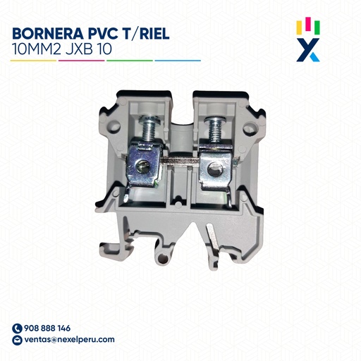 [F142444] BORNERA PVC T/RIEL 10MM2 JXB 10/EN IMPORTADO