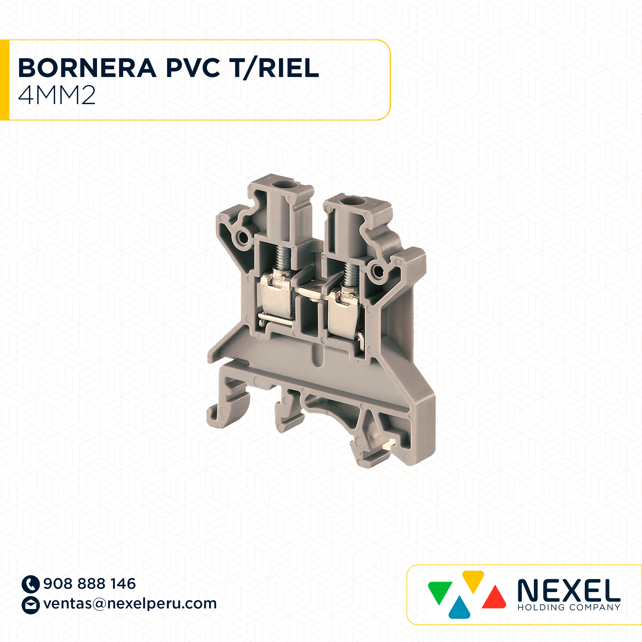 [F142431] BORNERA PVC T/RIEL 4MM2 STANDARD