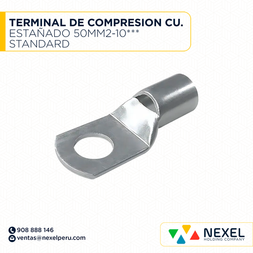 [F122322] TERMINAL DE COMPRESION CU. ESTAÑADO 50MM2-10*** STANDARD