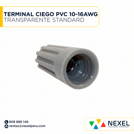 [F132092] TERMINAL CIEGO PVC 10-16AWG TRANSPARENTE STANDARD