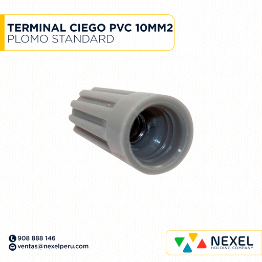 [F132091] TERMINAL CIEGO PVC 10MM2 PLOMO STANDARD
