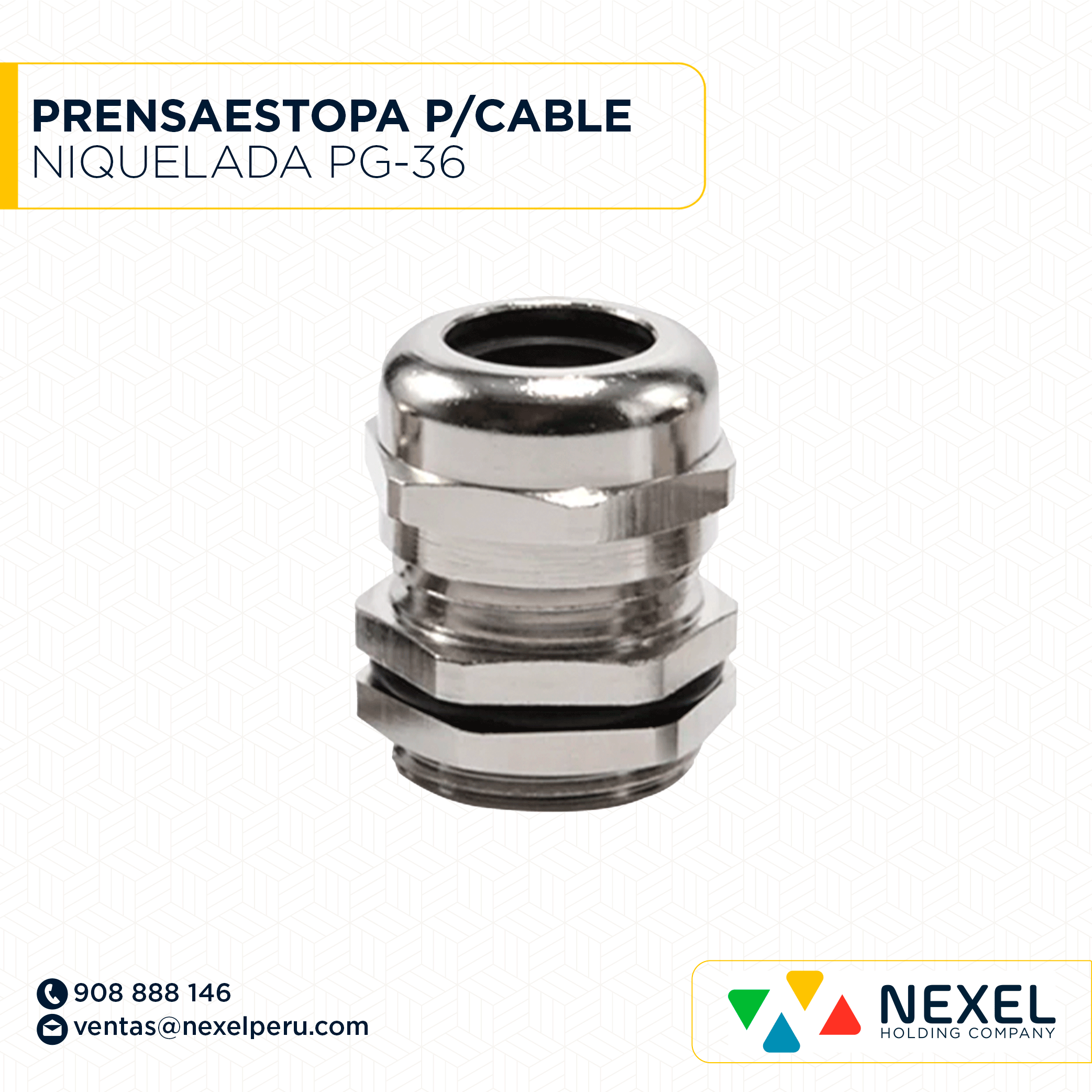 [F92017-O] OUT-PRENSAESTOPA P/CABLE NIQUELADA PG-36 STANDARD