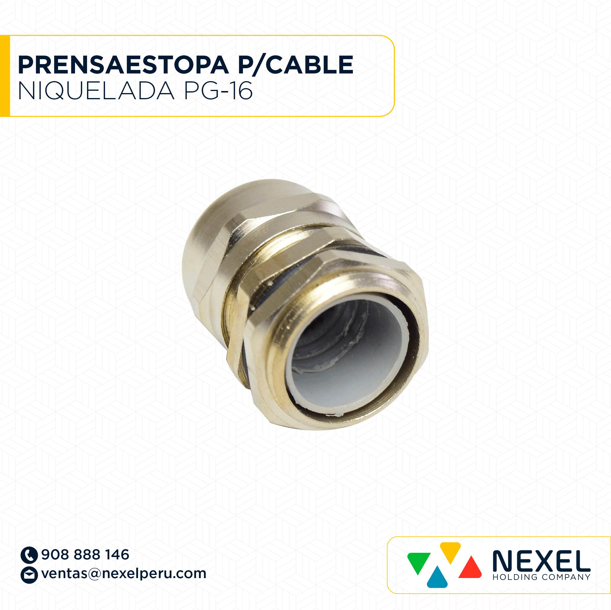 [F92015] PRENSAESTOPA P/CABLE NIQUELADA PG-16 STANDARD