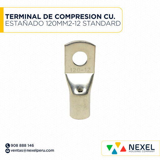 [F121996] TERMINAL DE COMPRESION CU. ESTAÑADO 120MM2-12 STANDARD