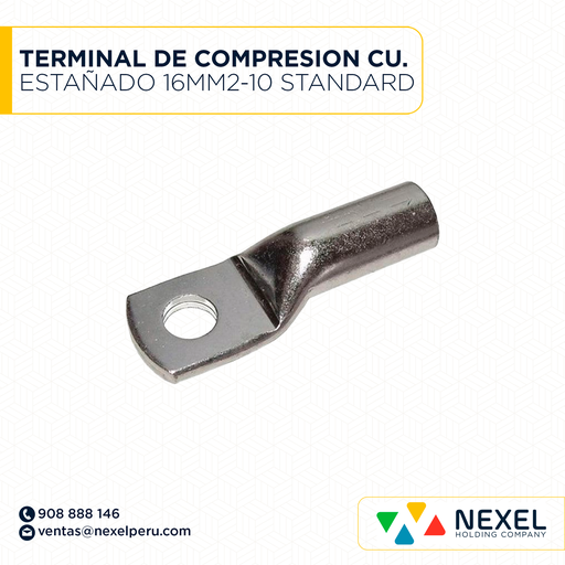 [F121929] TERMINAL DE COMPRESION CU. ESTAÑADO 16MM2-10 STANDARD