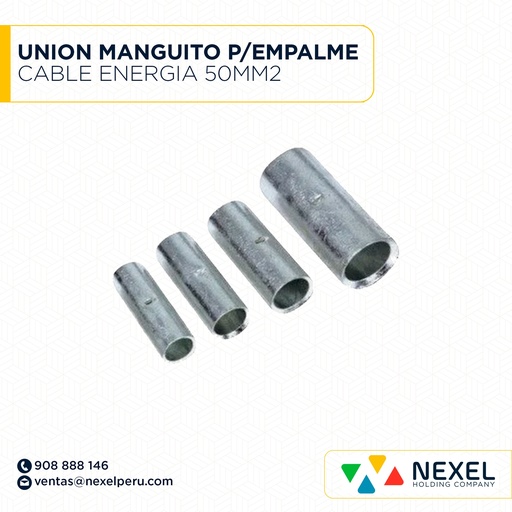 [F121907] UNION MANGUITO P/EMPALME CABLE DE ENERGIA 50MM2 STANDARD