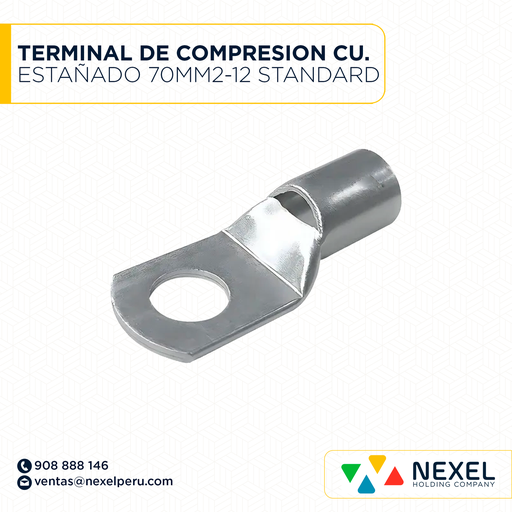 [F121905] TERMINAL DE COMPRESION CU. ESTAÑADO 70MM2-12 STANDARD