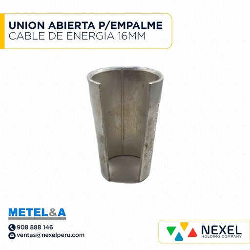 [F121873] UNION ABIERTA P/EMPALME CABLE DE ENERGIA 16MM METELSA