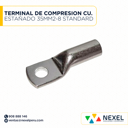 [F121860] TERMINAL DE COMPRESION CU. ESTAÑADO 35MM2-8 STANDARD