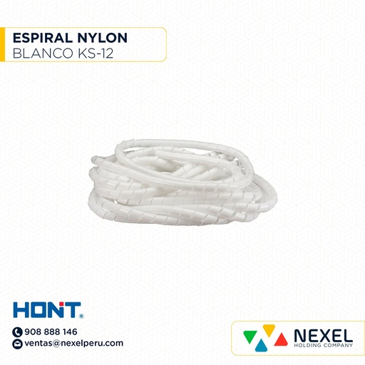 [F91369] ESPIRAL NYLON KS-12 BLANCO HONT