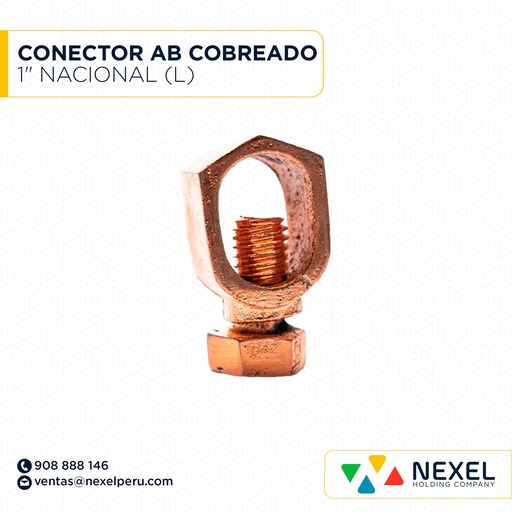 [E36104] CONECTOR AB COBREADO 1" NACIONAL (L)