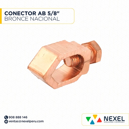 [E34369] CONECTOR AB 5/8" BRONCE NACIONAL