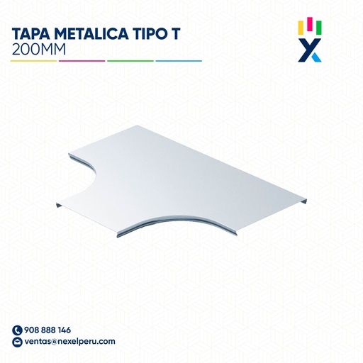 [C44697] TAPA METALICA TIPO T 200MM