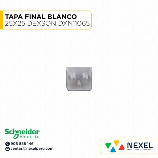 [C41822] TAPA FINAL 25X25 DEXSON BLANCO/ DXN11065 SCHNEIDER