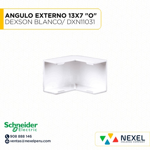 [C41436] ANGULO EXTERNO 13X7 "O" DEXSON BLANCO/ DXN11031 SCHNEIDER
