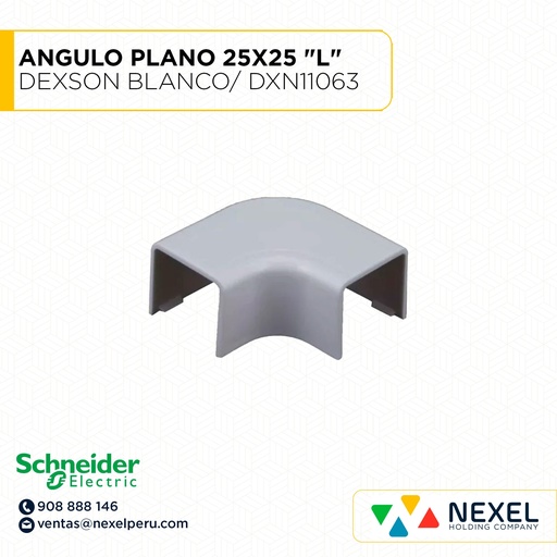 [C41432] ANGULO PLANO 25X25 "L" DEXSON BLANCO/ DXN11063 SCHNEIDER