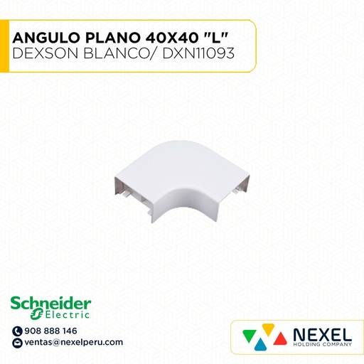 [C41430] ANGULO PLANO 40X40 "L" DEXSON BLANCO/ DXN11093 SCHNEIDER