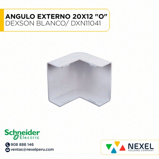 [C41419] ANGULO EXTERNO 20X12 "O" DEXSON BLANCO/ DXN11041 SCHNEIDER