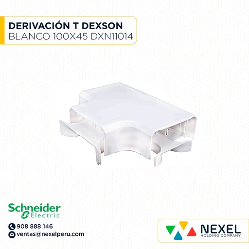 [C41412] DERIVACION 100X45 "T" DEXSON BLANCO/ DXN11014 SCHNEIDER