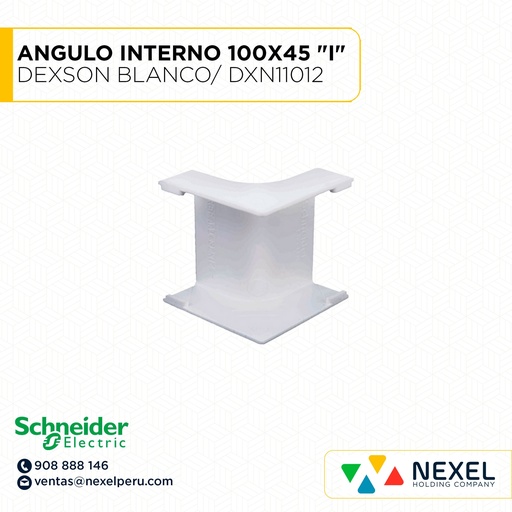 [C41411-O] OUT- ANGULO INTERNO 100X45 "I" DEXSON BLANCO/ DXN11012 SCHNEIDER