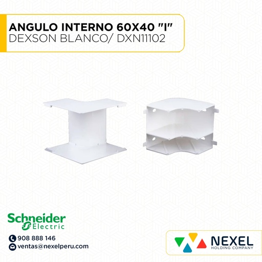 [C41408] ANGULO INTERNO 60X40 "I" DEXSON BLANCO/ DXN11102 SCHNEIDER