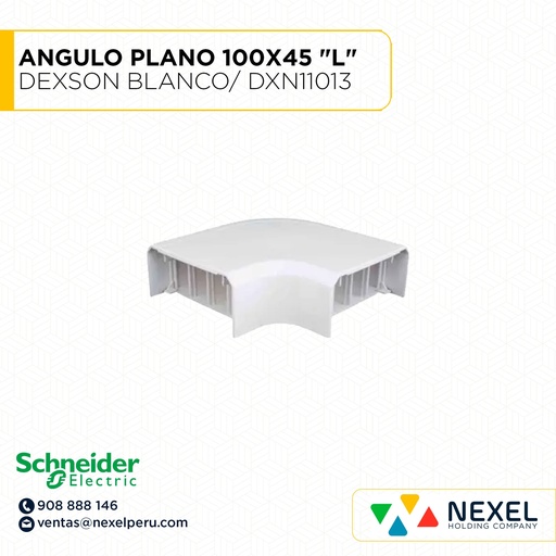 [C41405] ANGULO PLANO 100X45 "L" DEXSON BLANCO/ DXN11013 SCHNEIDER