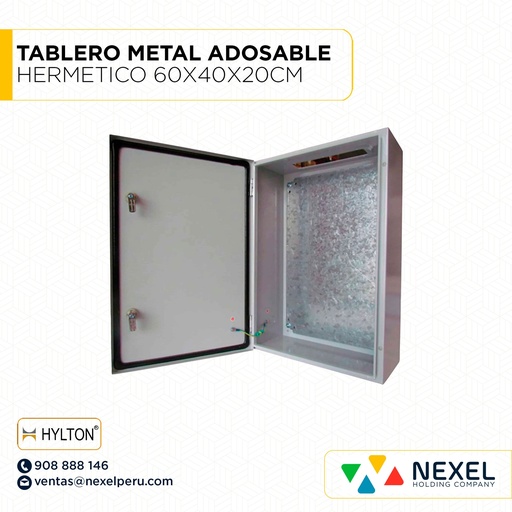 [D11521] TABLERO METAL ADOSABLE HERMETICO 60X40X20CM IP65 IMPORTADO