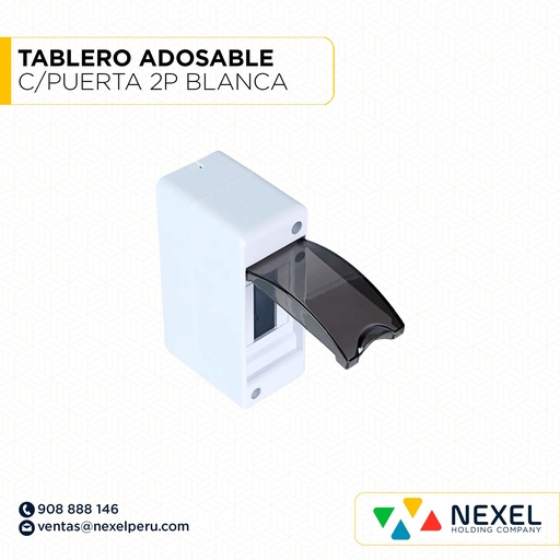 [D33740] TABLERO ADOSABLE C/PUERTA 2P BLANCA STANDARD