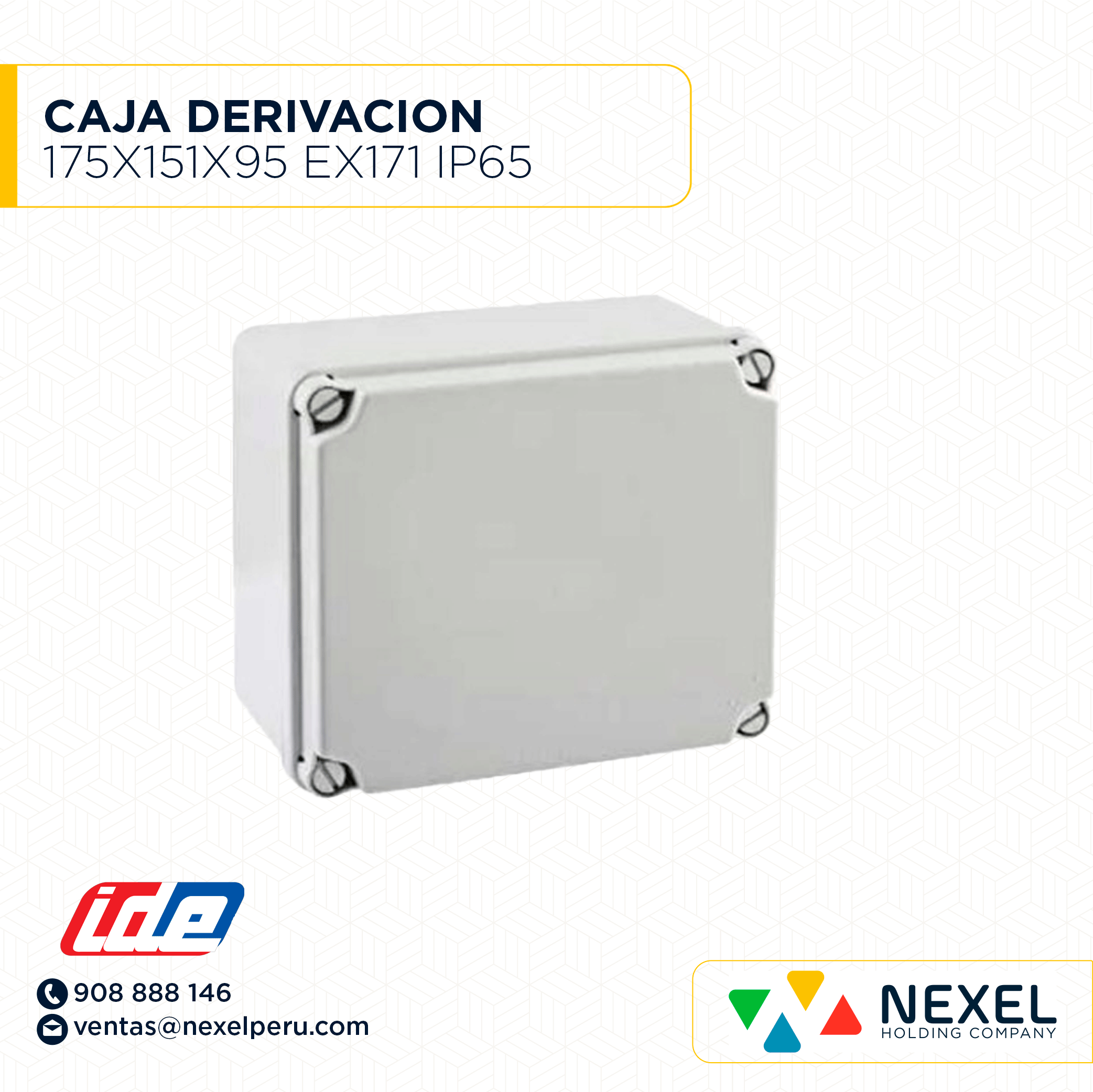 [D33730] CAJAS DE DERIVACIÓN 155x179x100MM (EX171) IP65 IK07 IDE