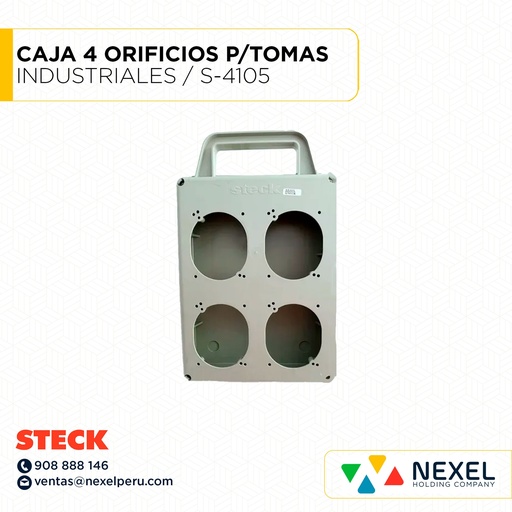 [D32194] CAJA 4 ORIFICIOS P/TOMAS INDUSTRIALES / S-4105 STECK