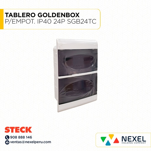 [D32148-O] OUT - TABLERO GOLDENBOX P/EMPOT. IP40 24 POLOS / SGB24TC STECK