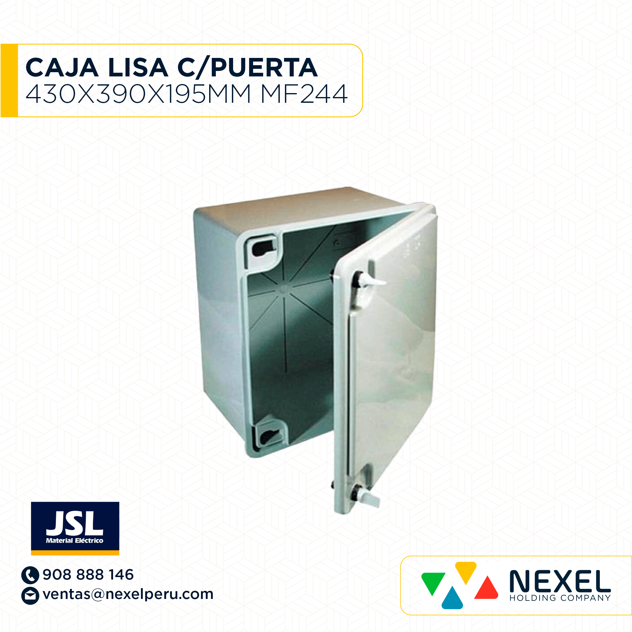 [D31744] CAJA LISA C/PUERTA 430X390X195MM MF244 JSL