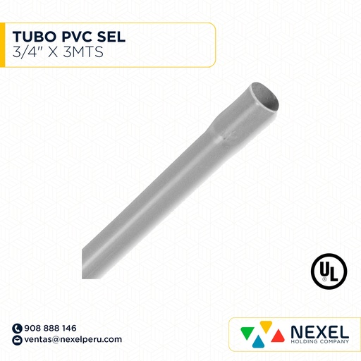 [B84275] TUBO PVC SEL 3/4" X 3MTS STANDARD (OUTLET)