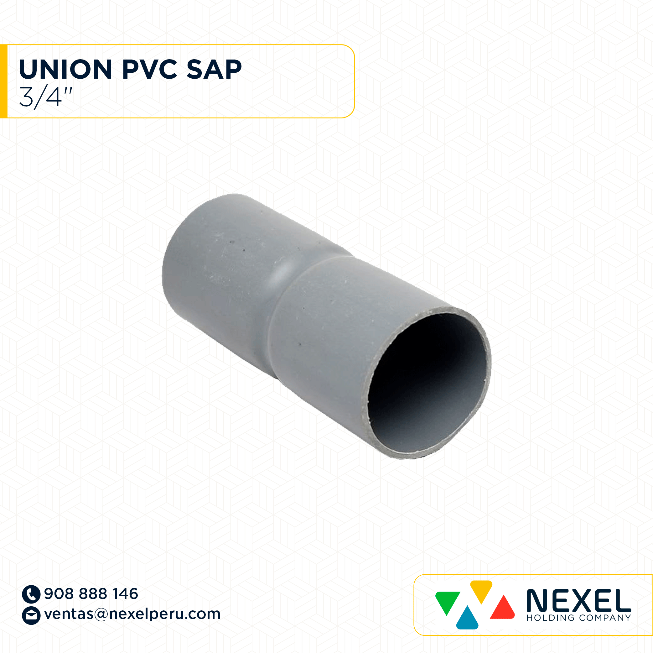 [B83935] UNION PVC SAP 3/4" STANDARD