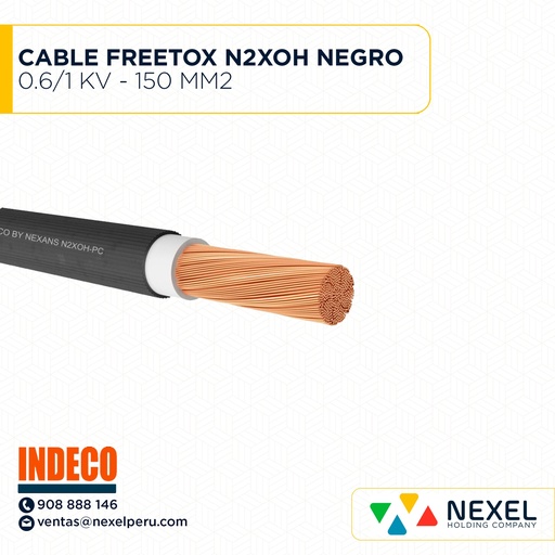 [A26278] CABLE FREETOX N2XOH 0.6/1 KV - 150 MM2 - NEGRO INDECO