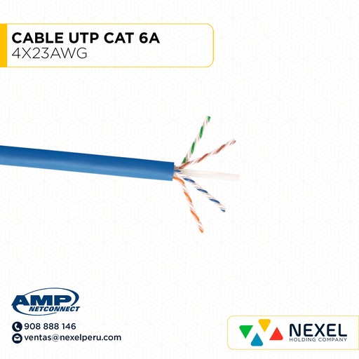 [A64695-O] OUT-CABLE UTP CAT 6A 4X23AWG AMP NETCONNECT