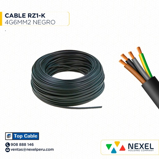 [A24461-1] CABLE RZ1-K 0.6/1KV 4G6MM2 TOP CABLE