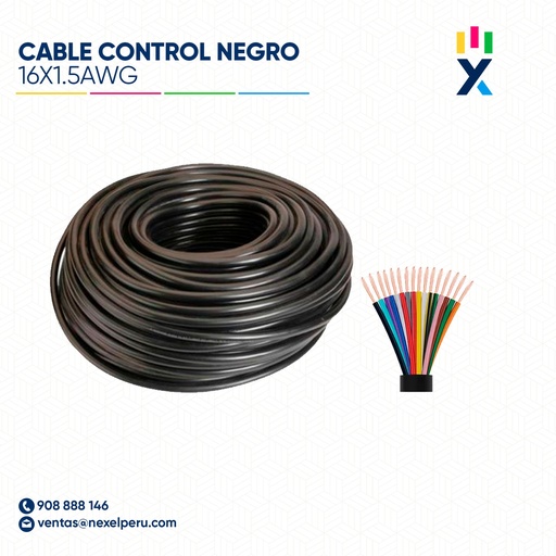 [A44044] CABLE CONTROL 16X1.5AWG NEGRO STANDARD