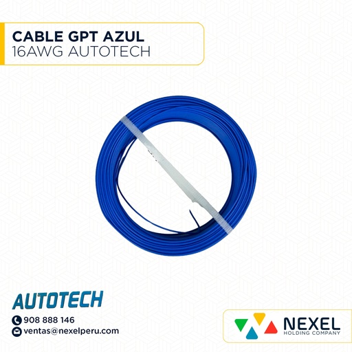 [A13523-O] OUT-CABLE GPT 16AWG AZUL AUTOTECH