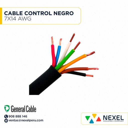 [A42564-2] CABLE CONTROL 7X14AWG NEGRO GENERAL CABLE