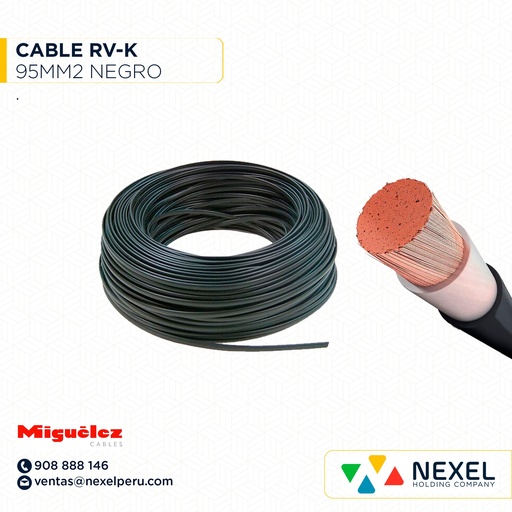 [A22125] CABLE RVK 95MM2 0.6/1KV NEGRO MIGUELEZ