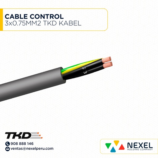 [A41278] CABLE CONTROL 3x0.75MM2 TKD KABEL