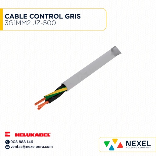 [A41023] CABLE CONTROL 3G1MM2 GRIS JZ-500 HELUKABEL