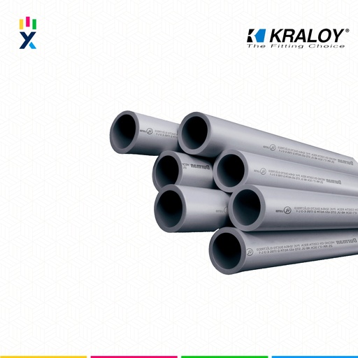 [B743607] TUBO CONDUIT PVC SCH40 3/4" (18MM) X 3.05M CC UL651  KRALOY 