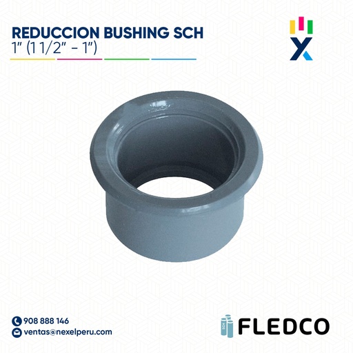 [B743585] RED BUSHING 1" (11/2" - 1") SCH40/80 FLEDCO